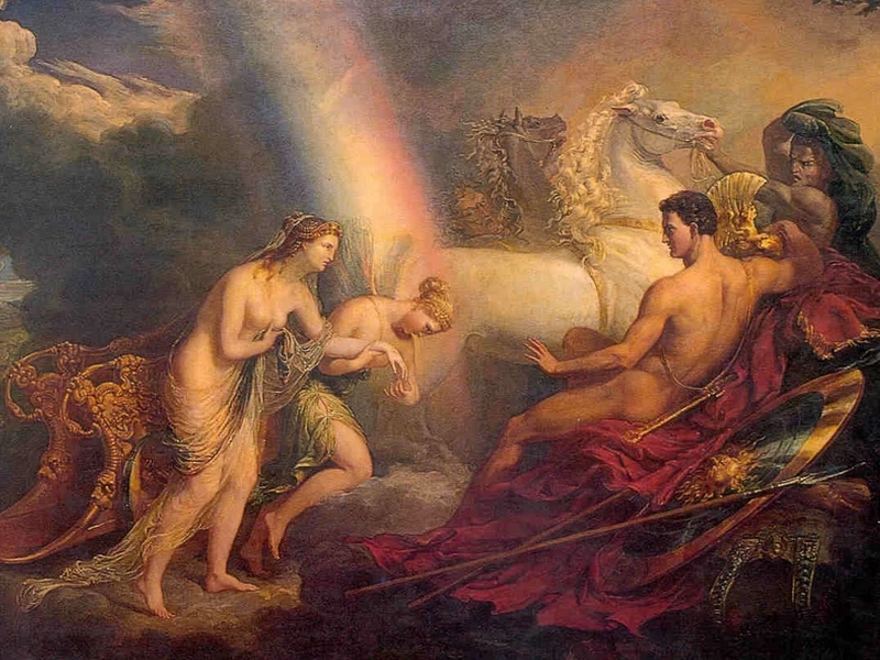 1792-George Hayter - Venere sostenuta da Iride, lamentandosi con Marte 1820 - Chatsworth House, Derbyshire